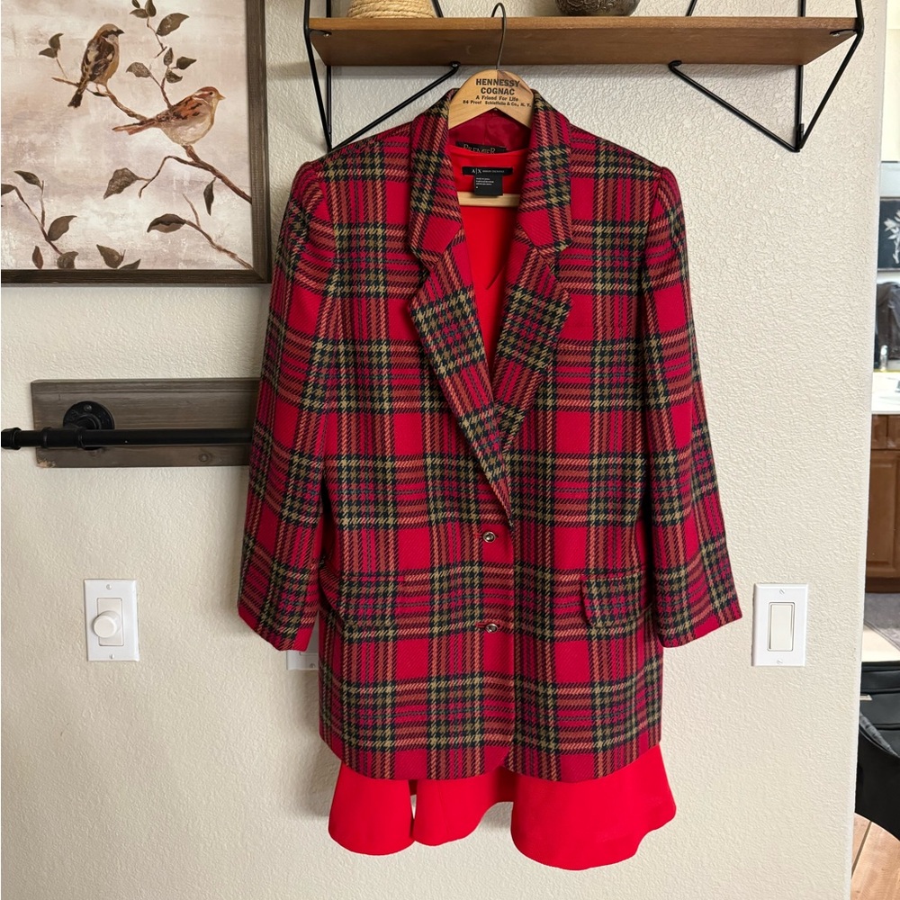 Vintage Plaid Blazer